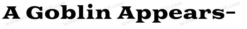 A Goblin Appears字体转换